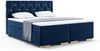 MEBLINI Boxspringbett mit Bettkasten - 200x200 - H3/Blau Samt - Versal - Gepolstert Doppelbett mit Matratze und Topper - Polsterbett mit Stauraum - Bett mit Kopfteil - Stauraumbett Bild 2