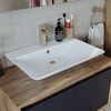 Roomart ATLANTIC-85 Badmöbel Set– 4-teiliges Badezimmermöbel Set - Waschbeckenunterschrank mit Keramikwaschbecken, Spiegelschrank & Hochschrank - H 45 x B 45 x T 85 cm • Anthrazit-Eiche Bild 5