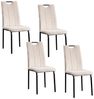 HTI-Living Esszimmerstuhl Stuhl Denton Velvet Creme (Set, 4 St), Esszimmerstuhl Samt Bild 3