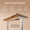 Desktronic HomeOne Elektrisch höhenverstellbarer Schreibtisch 160x80cm Bambus/Weiß mit Memory-Funktion, Anti-Kollisions Technologie, USB-A und USB-C-Ladeanschlüssen Bild 3