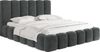 WFL GROUP Polsterbett Serenity mit Bettkasten und Lattenrost, Bettgestell, ohne Matratze (erhältlich in 5 Größen 120x200, 140x200, 160x200, 180x200, 200x200 cm), mit Stauraum, hohem Kopfteil, Boucle oder Samt Stoff, Made in EU Bild 4