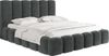 WFL GROUP Polsterbett Serenity mit Bettkasten und Lattenrost, Bettgestell, ohne Matratze (erhältlich in 5 Größen 120x200, 140x200, 160x200, 180x200, 200x200 cm), mit Stauraum, hohem Kopfteil, Boucle oder Samt Stoff, Made in EU Bild 5