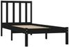 Massivholzbett Schwarz Kiefer 75x190 cm 2FT6 Small Single [3105100] Bild 4