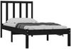 Massivholzbett Schwarz Kiefer 75x190 cm 2FT6 Small Single [3105100] Bild 3
