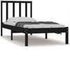 Massivholzbett Schwarz Kiefer 75x190 cm 2FT6 Small Single [3105100] Bild 2