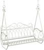 vidaXL Schaukelbank Stahl 112 x 60 x 126,5 cm Antik Weiß 42038695 Bild 2