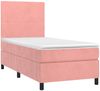 vidaXL Boxspringbett mit Matratze & LED Rosa 80x200 cm Samt 3135974 Bild 3