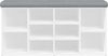 vidaXL Schuhbank Weiß 102 x 32 x 50 cm Holzwerkstoff 835110 Bild 4