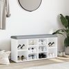 vidaXL Schuhbank Weiß 102 x 32 x 50 cm Holzwerkstoff 835110 Bild 3