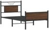 vidaXL Bettgestell ohne Matratze Braun Eiche 75x190 cm Holzwerkstoff 4107024 Bild 3