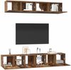 vidaXL TV-Schrankset Wandmontiert 5 pcs Altholz Holzwerkstoff 3393213 Bild 3