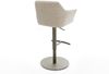 Barstuhl Yulo-Flex Webstoff Soft Beige Drehfuß höhenverstellbar Metall Titanfarben Bild 5