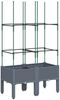 vidaXL Pflanzkübel mit Rankgitter Blaugrau 80x40x142,5 cm PP 367951 Bild 5