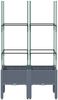 vidaXL Pflanzkübel mit Rankgitter Blaugrau 80x40x142,5 cm PP 367951 Bild 3