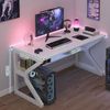 GarveeMore Eckschreibtisch Computer Desk Gaming Desk Gaming PC Tisch mit Aufbewahrungsregalen Bild 2
