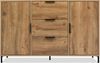 BlingBin Schubkastenkommode Sideboard Highboard für Schlafzimmer Wohnräume (1 St, mit 2 Türen und 3 Schubladen, 120 x 40 x 76 cm) Bild 4