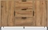BlingBin Schubkastenkommode Sideboard Highboard für Schlafzimmer Wohnräume (1 St, mit 2 Türen und 3 Schubladen, 120 x 40 x 76 cm) Bild 5