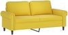 vidaXL 2-Sitzer-Sofa mit Zierkissen Gelb 140 cm Samt 3200951 Bild 4