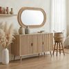 IDIMEX Sideboard ALMA, Kommode 120 cm mit 3 Türen und Lamellenfront aus MDF Eiche Finish Bild 2