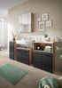 Standschrank (B/H/T: 30x80x30 cm) in schwarz matt und Nox Oak Nachbildung Bild 5