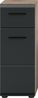 Standschrank (B/H/T: 30x80x30 cm) in schwarz matt und Nox Oak Nachbildung Bild 2