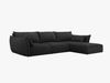 Micadoni Ecksofa Kaelle 4-Sitzer Rechts Chenille Over The Horizon Schwarz Bild 2