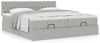 vidaXL Ottoman-Bett mit Matratzen Hellgrau 200x200 cm Samt 3312098 Bild 4