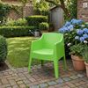 Gartenstuhl HENRI 4er Set - 73 x 57 x 78 cm, Kunststoff, Grün | Stapelstuhl Loungestuhl Garten Outdoor-Stuhl Bild 3