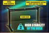 SyberDesk Gaming Eckschreibtisch V2 LED, 197 x 132 cm, RGB Gaming Tisch L-Form, USB-HUB, Kabelmanagement, L-förmiger Computertisch, (links, schwarz) Bild 5
