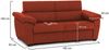 Dmora 2-Sitzer festes Sofa Pisogne, Lineares Sofa für Wohnzimmer, gepolstert, abnehmbarer Bezug, 100 % Made in Italy-Qualität, 185x95 h100 cm, Orange Bild 3