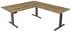 Kerkmann Schreibtisch Sitz-Stehtisch MOVE 3 elegant 200x100x72-120cm mit Anbauelement elektr. höhenverstellbar lichtgrau Bild 3