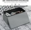 HOMCOM Sitzbank mit Stauraum faltbar Polsterbank mit Samtoptik (Sitztruhe, 1-St, Truhenbank), für Wohnzimmer Schlafzimmer Flur 76 x 38 x 38 cm, Dunkelgrau Bild 4