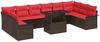 vidaXL Sofa Set mit Kissen 11 pcs Braun Poly-Rattan 3348360 Bild 2