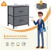 IDEASY Schubkastenkommode Schminktisch, Nachttisch, Kommode (2er-Set) mit 2 Stoffschubladen (Schnellmontagemöbel, Metallrahmen, Stoffschrank, Geeignet für Schlafzimmer Büro Garderobe Eingang Flur Kinderzimmer), Kleiderorganizer mit Griffen Lagerschrank... Bild 3