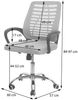 Bürostuhl HWC-L44, Schreibtischstuhl Computerstuhl, ergonomische Rückenlehne, Netzbezug Stoff/Textil ~ grau Bild 4