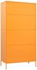 vidaXL Kleiderschrank, Stahl, Senfgelb, 90 x 50 x 180 cm Bild 5