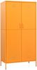 vidaXL Kleiderschrank, Stahl, Senfgelb, 90 x 50 x 180 cm Bild 2