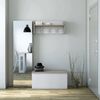 Dmora Stamm Ayusnay, große Mehrzweck-Aufbewahrungsbox, moderne Truhe, 100 % Made in Italy, 90 x 45 x 45 cm, Weiß und Eiche, Bild 4