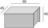 Dmora Stamm Ayusnay, große Mehrzweck-Aufbewahrungsbox, moderne Truhe, 100 % Made in Italy, 90 x 45 x 45 cm, Weiß und Eiche, Bild 3