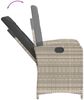 vidaXL 9-tlg. Garten-Essgruppe mit Kissen Hellgrau Poly Rattan 3212267 Bild 5