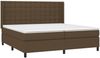 Boxspringbett mit Matratze Stoff Dunkelbraun 200x200 cm, Härtegrad: H2 [3131780] Bild 3