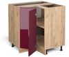 Eckunterschrank R-Line Rot Hochglanz 75.6 cm , AP Anthrazit Vicco Bild 4