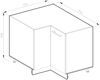 Eckunterschrank R-Line Rot Hochglanz 75.6 cm , AP Anthrazit Vicco Bild 3