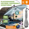 KESSER® Ampelschirm mit LED Solar inkl. Abdeckung mit Kurbelvorrichtung, UV-Schutz, Aluminium hellgrau, Ø 350 cm Bild 4