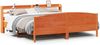 vidaXL Massivholzbett ohne Matratze Wachsbraun 180x200 Kiefernholz 3306959 Bild 2