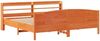 vidaXL Massivholzbett ohne Matratze Wachsbraun 180x200 Kiefernholz 3306959 Bild 3