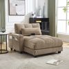 LVHOM Polsterliege/Loungesofa/Polsterbett/Daybett/Palmen Sessel, Streifen, USB/Typ C-Ladeanschlüssen, Seitentaschen, Getränkehalter, Nachhaltig & Platzsparend, 1-St. Bild 2