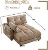 LVHOM Polsterliege/Loungesofa/Polsterbett/Daybett/Palmen Sessel, Streifen, USB/Typ C-Ladeanschlüssen, Seitentaschen, Getränkehalter, Nachhaltig & Platzsparend, 1-St. Bild 3