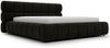 GRAINGOLD Mellow Polsterbett 140x200, mit hohem Kopfteil und Bettkasten, Velour-Stoff, Dunkelgrau Bild 2