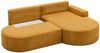Ecksofa Schlafsofa Sofa VENEDIG Stoff Poso Honiggelb Ottomane Rechts Bild 4